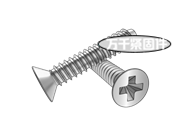 米制十字槽沉頭自攻螺釘F型 BS 7496