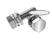 小六角頭螺栓和平墊、外齒鎖緊墊圈的組合 JIS B1187