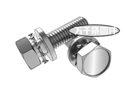 凹腦六角頭螺栓和平墊、外齒鎖緊墊圈的組合 JIS B1187